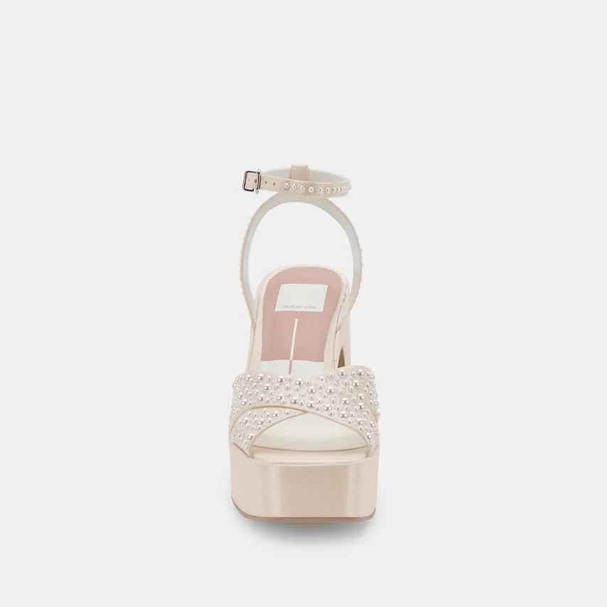 WESSI PEARL HEELS VANILLA PEARLS^Dolce Vita Clearance