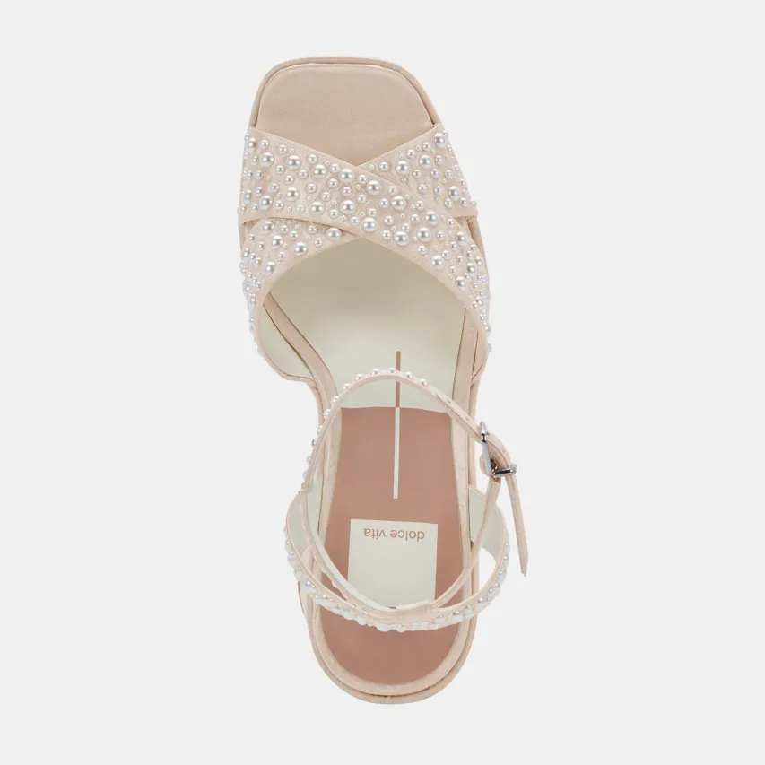 WESSI PEARL HEELS VANILLA PEARLS^Dolce Vita Clearance