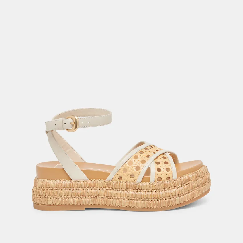 WRILEY SANDALS CREME WOVEN RAFFIA^Dolce Vita Discount