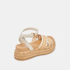 WRILEY SANDALS CREME WOVEN RAFFIA^Dolce Vita Discount