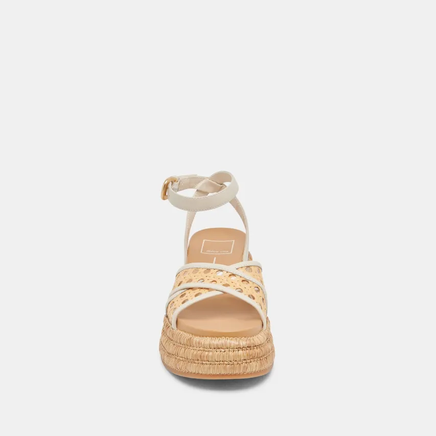 WRILEY SANDALS CREME WOVEN RAFFIA^Dolce Vita Discount