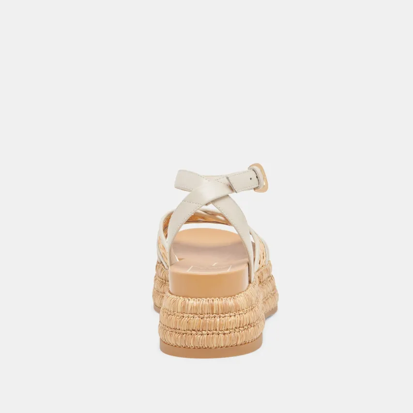 WRILEY SANDALS CREME WOVEN RAFFIA^Dolce Vita Discount