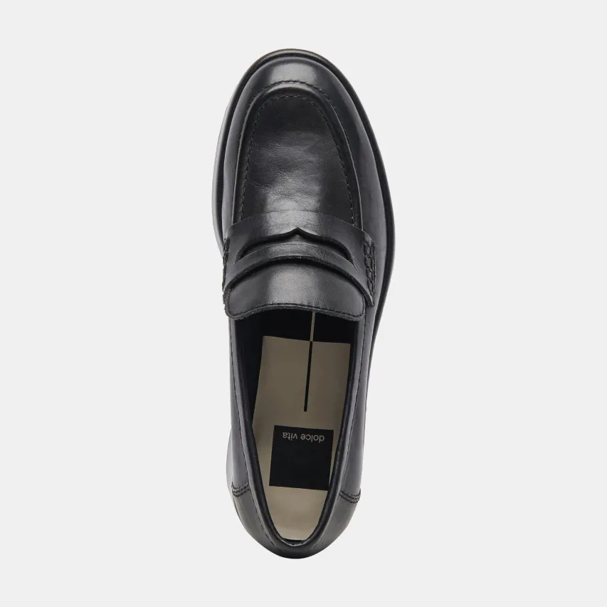 YANNI LOAFERS BLACK LEATHER^Dolce Vita Sale
