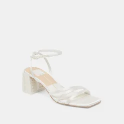 YSABEL PEARL HEELS TRUE WHITE SATIN^Dolce Vita Fashion