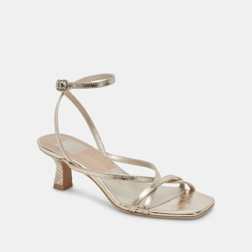 ZAMAL HEELS LIGHT GOLD CRINKLE PATENT^Dolce Vita Discount