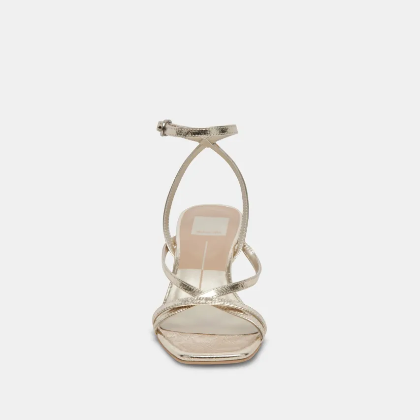 ZAMAL HEELS LIGHT GOLD CRINKLE PATENT^Dolce Vita Discount
