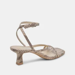 ZAMAL HEELS SAND SNAKE EMBOSSED^Dolce Vita New