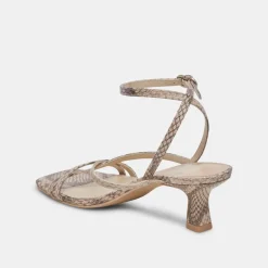 ZAMAL HEELS SAND SNAKE EMBOSSED^Dolce Vita New