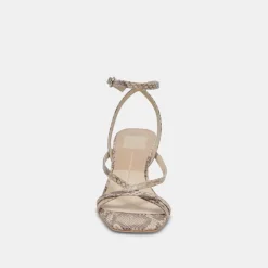 ZAMAL HEELS SAND SNAKE EMBOSSED^Dolce Vita New