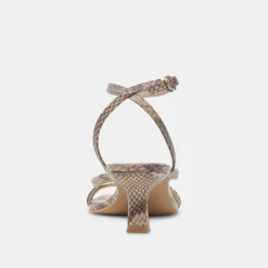 ZAMAL HEELS SAND SNAKE EMBOSSED^Dolce Vita New