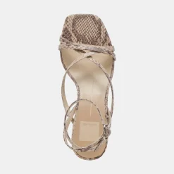 ZAMAL HEELS SAND SNAKE EMBOSSED^Dolce Vita New