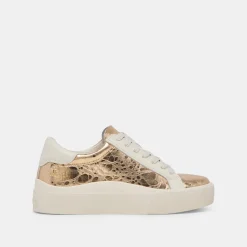 ZAYN 360 SNEAKERS GOLD DISTRESSED LEATHER^Dolce Vita Fashion