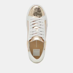 ZAYN 360 SNEAKERS GOLD DISTRESSED LEATHER^Dolce Vita Fashion