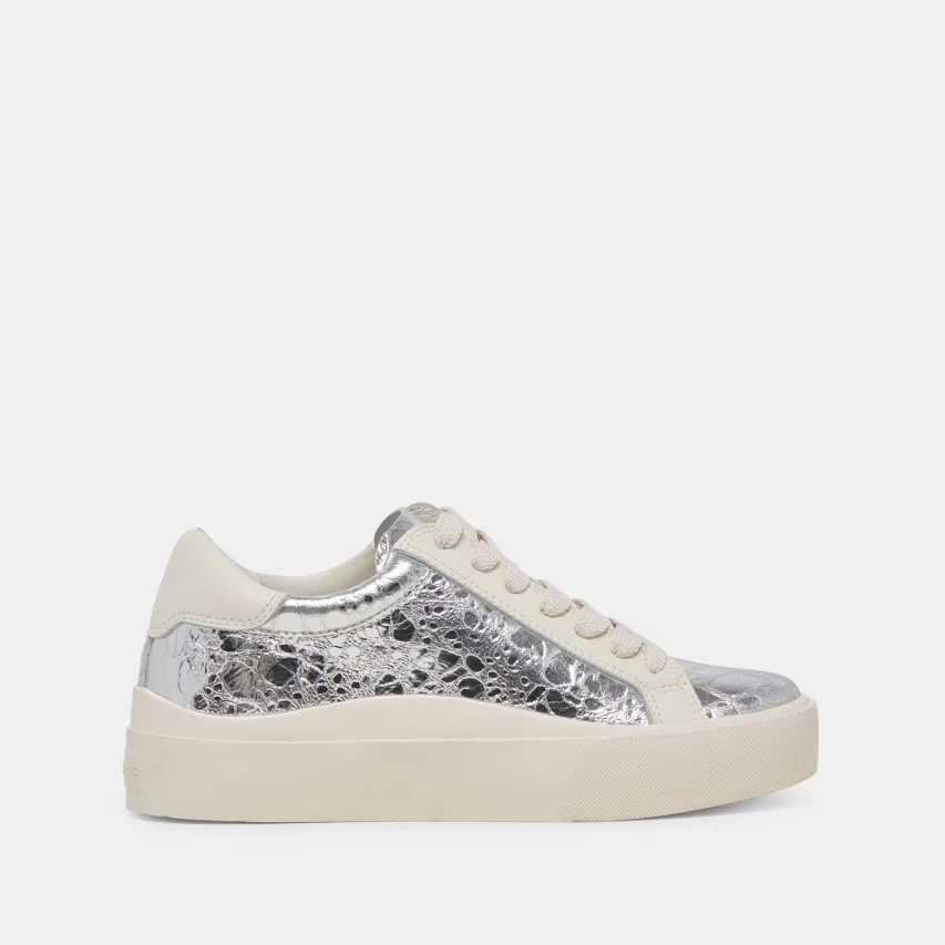 ZAYN 360 SNEAKERS SILVER DISTRESSED LEATHER^Dolce Vita Discount