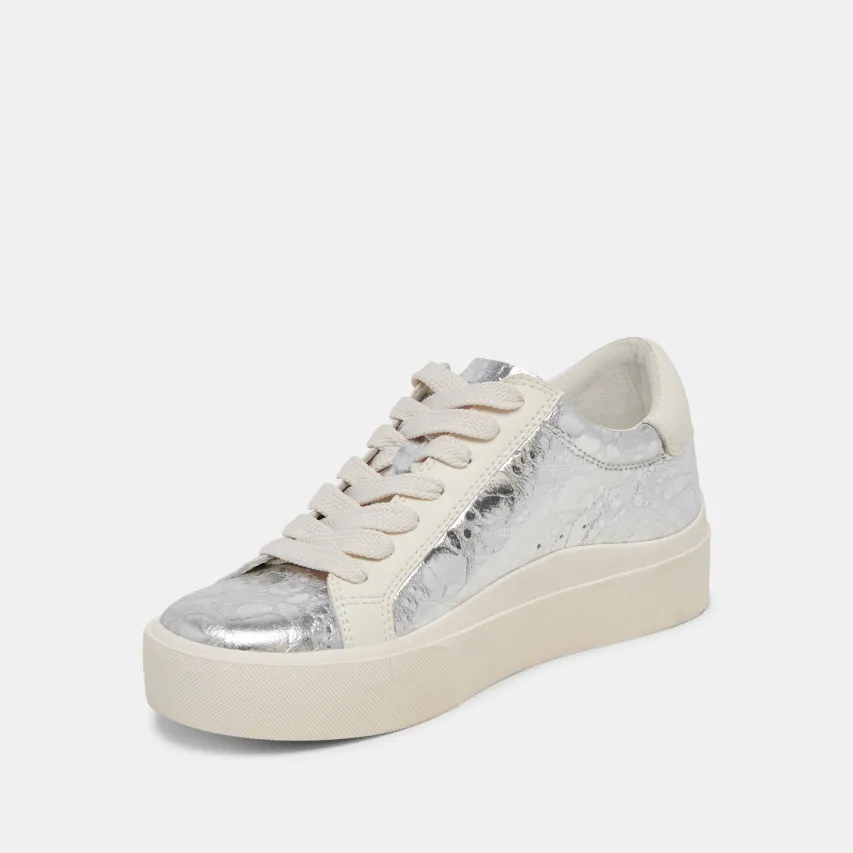 ZAYN 360 SNEAKERS SILVER DISTRESSED LEATHER^Dolce Vita Discount