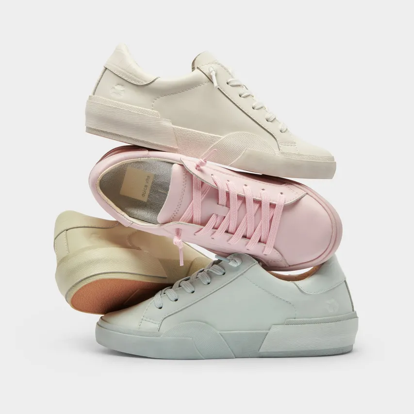 ZINA 360 SNEAKERS WHITE RECYCLED LEATHER^Dolce Vita Fashion