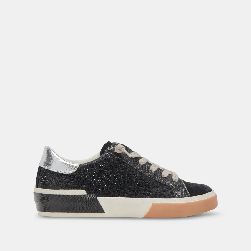 ZINA CRYSTAL SNEAKERS BLACK SUEDE^Dolce Vita Hot