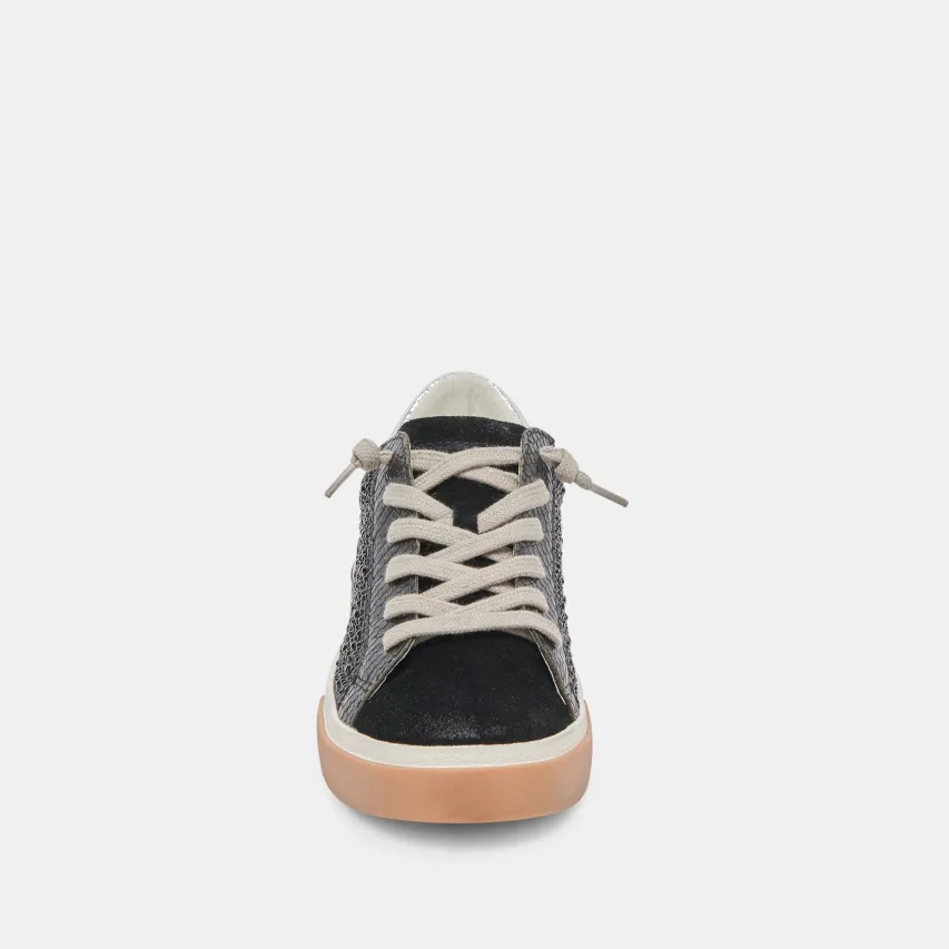 ZINA CRYSTAL SNEAKERS BLACK SUEDE^Dolce Vita Hot