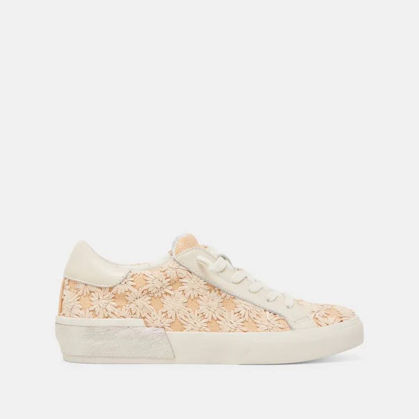 ZINA FLORAL SNEAKERS CREME FLORAL RAFFIA^Dolce Vita Outlet
