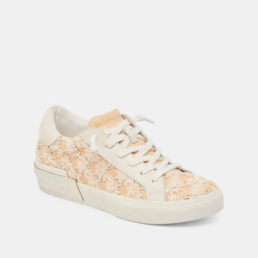 ZINA FLORAL SNEAKERS CREME FLORAL RAFFIA^Dolce Vita Outlet