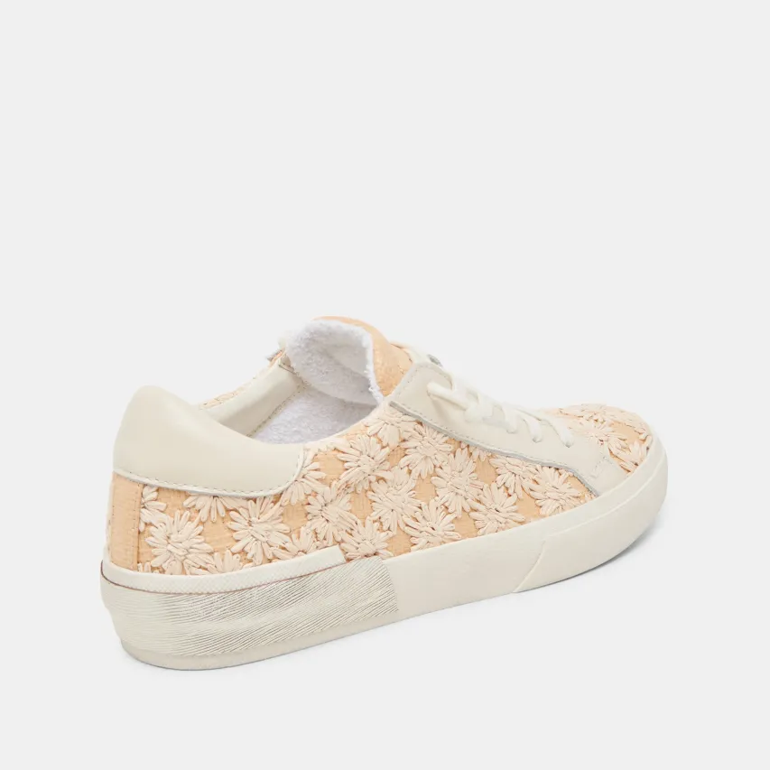 ZINA FLORAL SNEAKERS CREME FLORAL RAFFIA^Dolce Vita Outlet