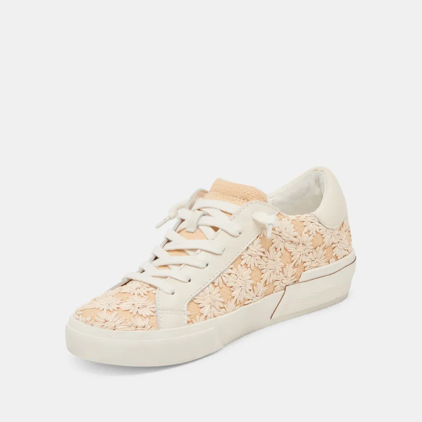 ZINA FLORAL SNEAKERS CREME FLORAL RAFFIA^Dolce Vita Outlet