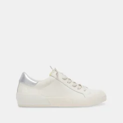 ZINA FOAM 360 SNEAKERS WHITE SILVER RECYCLED LEATHER^Dolce Vita Discount