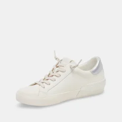 ZINA FOAM 360 SNEAKERS WHITE SILVER RECYCLED LEATHER^Dolce Vita Discount