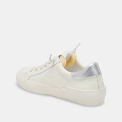 ZINA FOAM 360 SNEAKERS WHITE SILVER RECYCLED LEATHER^Dolce Vita Discount