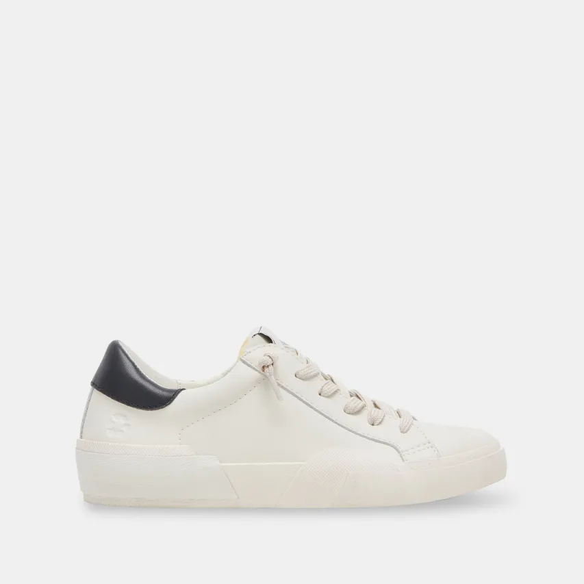 ZINA FOAM 360 SNEAKERS WHITE BLACK RECYCLED LEATHER^Dolce Vita Fashion