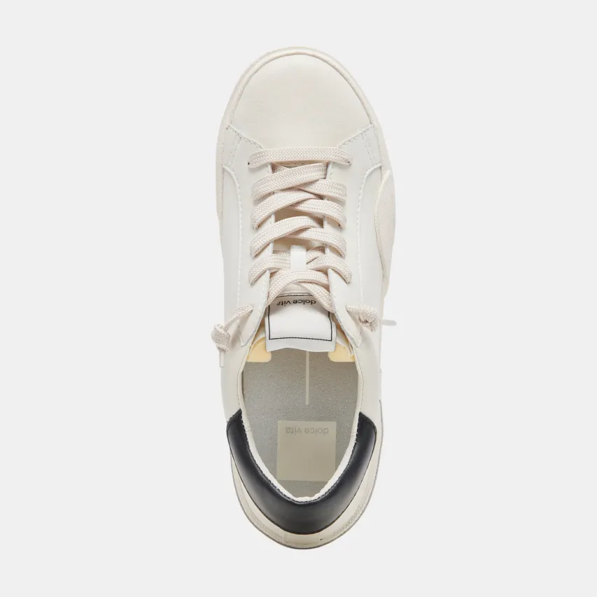 ZINA FOAM 360 SNEAKERS WHITE BLACK RECYCLED LEATHER^Dolce Vita Fashion
