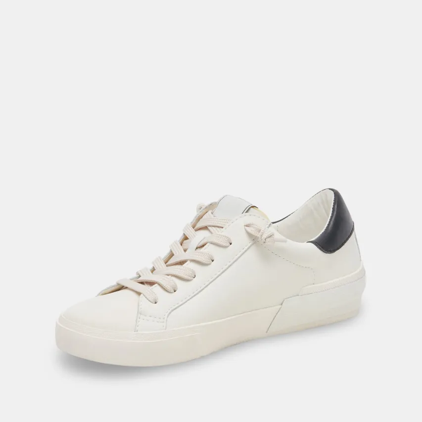 ZINA FOAM 360 SNEAKERS WHITE BLACK RECYCLED LEATHER^Dolce Vita Fashion