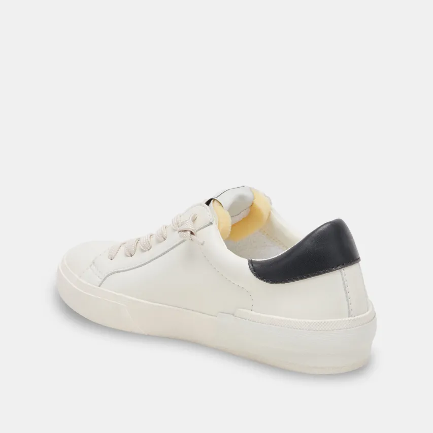 ZINA FOAM 360 SNEAKERS WHITE BLACK RECYCLED LEATHER^Dolce Vita Fashion