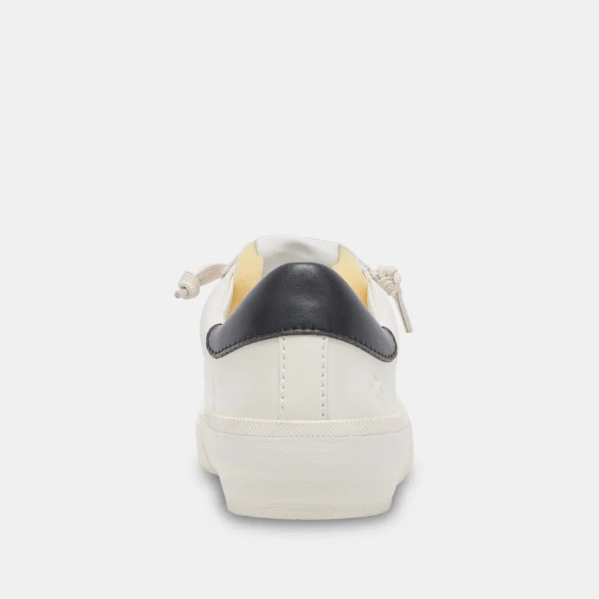 ZINA FOAM 360 SNEAKERS WHITE BLACK RECYCLED LEATHER^Dolce Vita Fashion