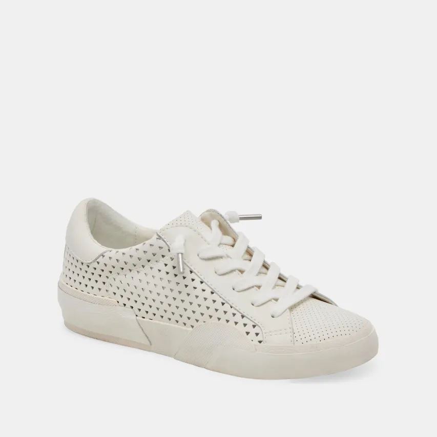ZINA PERF 360 SNEAKERS WHITE LEATHER^Dolce Vita New