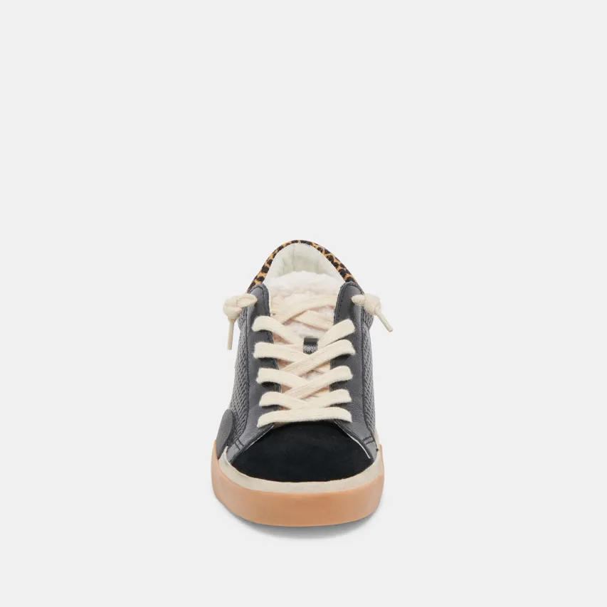 ZINA PLUSH SNEAKERS BLACK MULTI WOVEN^Dolce Vita Fashion