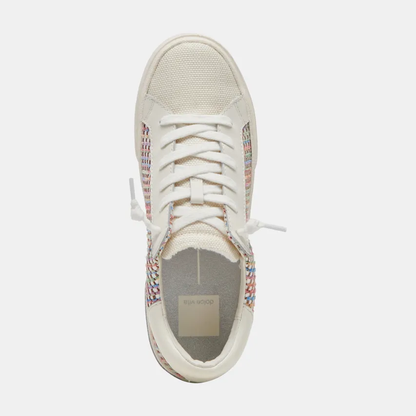 ZINA PRIDE SNEAKERS WHITE MULTI RAFFIA^Dolce Vita Hot