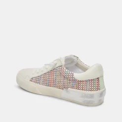 ZINA PRIDE SNEAKERS WHITE MULTI RAFFIA^Dolce Vita Hot