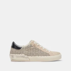 ZINA SNEAKERS BLACK NATURAL RAFFIA^Dolce Vita Clearance