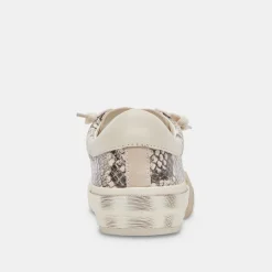 ZINA SNEAKERS BLACK WHITE EMBOSSED SNAKE^Dolce Vita Online