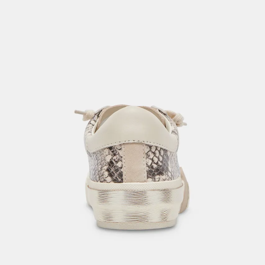 ZINA SNEAKERS BLACK WHITE EMBOSSED SNAKE^Dolce Vita Online
