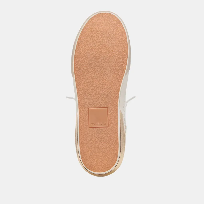 ZINA SNEAKERS BONE GOLD WOVEN^Dolce Vita Clearance