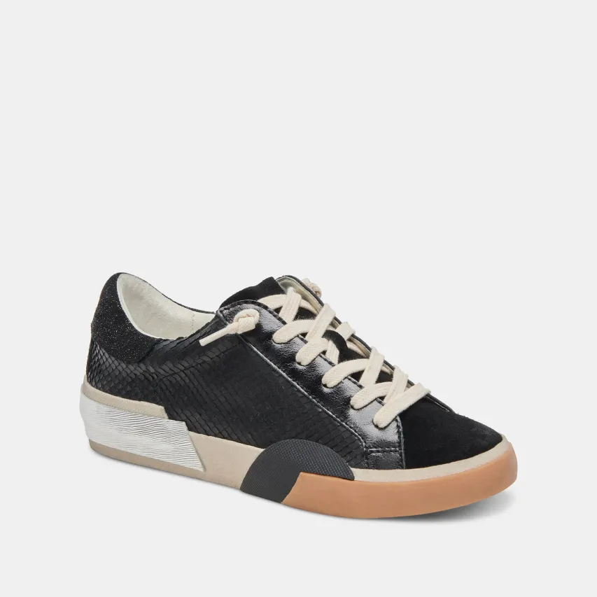 ZINA SNEAKERS ONYX EMBOSSED LEATHER^Dolce Vita Sale