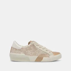 ZINA SNEAKERS SAND EMBOSSED LEATHER^Dolce Vita Online
