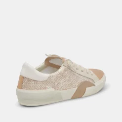 ZINA SNEAKERS SAND EMBOSSED LEATHER^Dolce Vita Online