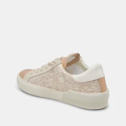 ZINA SNEAKERS SAND EMBOSSED LEATHER^Dolce Vita Online