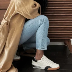ZINA SNEAKERS WHITE BLACK LEATHER^Dolce Vita Sale