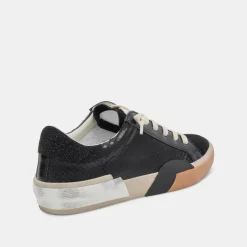 ZINA WIDE SNEAKERS ONYX EMBOSSED LEATHER^Dolce Vita Sale