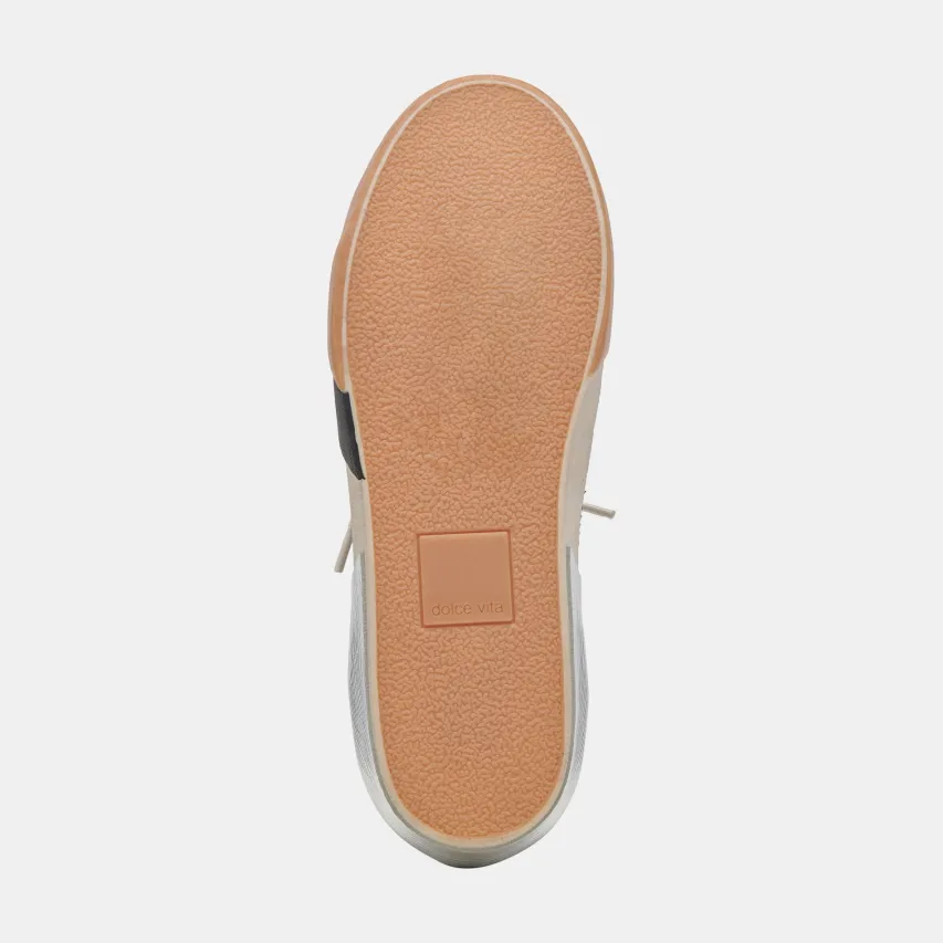 ZINA WIDE SNEAKERS ONYX EMBOSSED LEATHER^Dolce Vita Sale