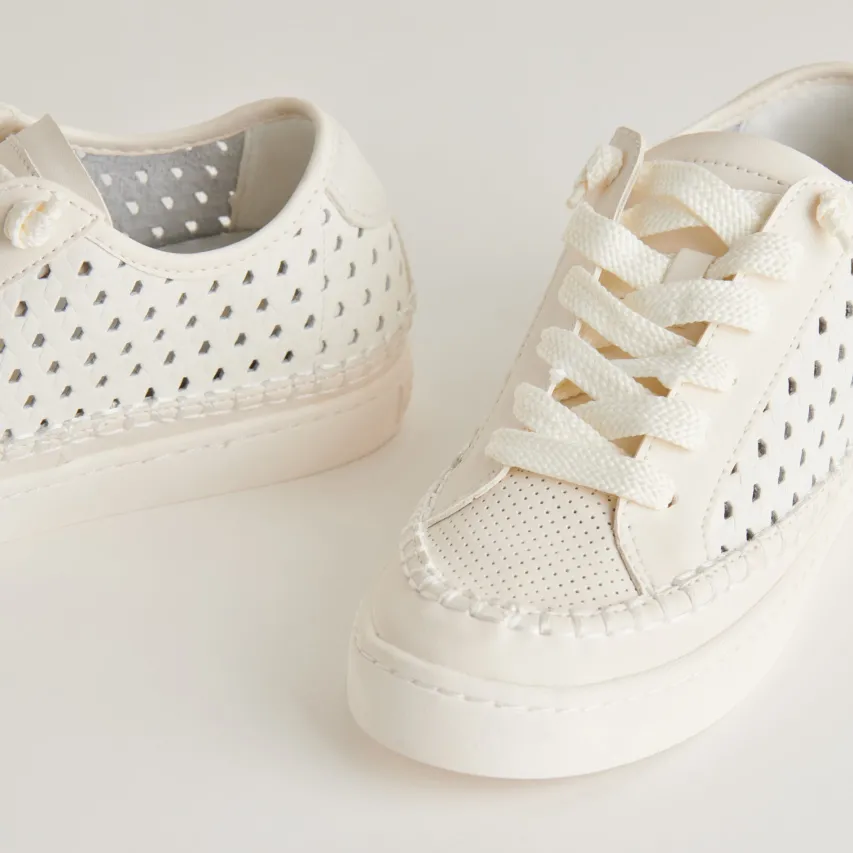 ZOLEN SNEAKERS WHITE PERFORATED LEATHER^Dolce Vita Discount